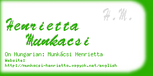henrietta munkacsi business card